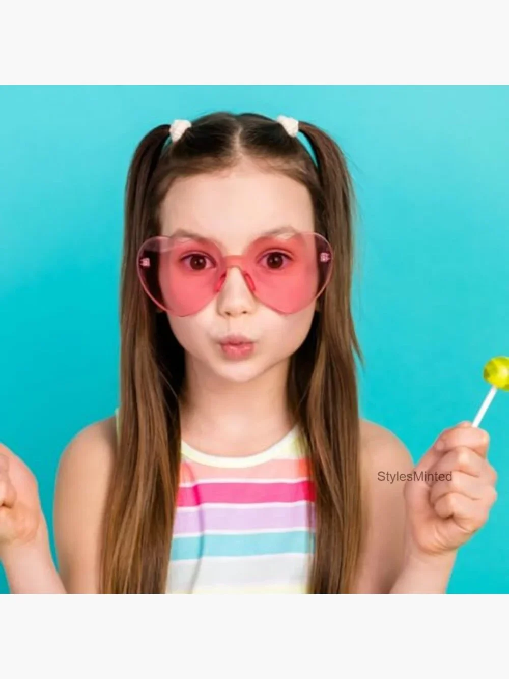 24-Pack Heart/Star Shaped Kids Rimless Party Sunglasses